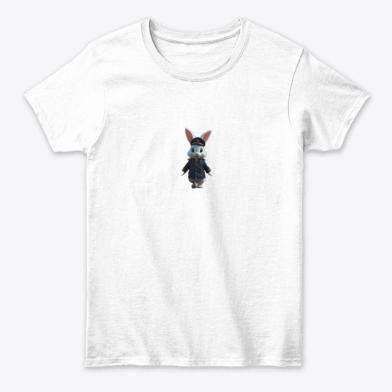 Cute fluffy rabbit pilot