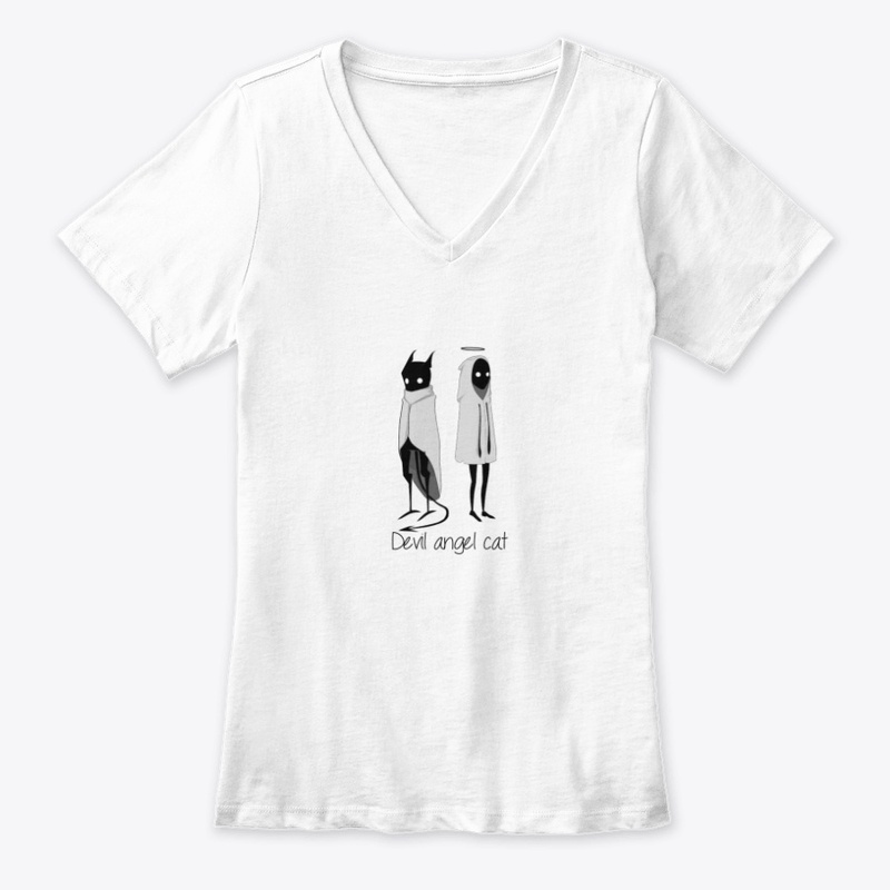 Devil angel cat