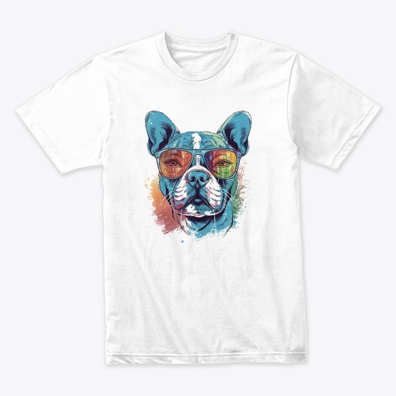 Cute Happy Dog Wearing Sunglasses