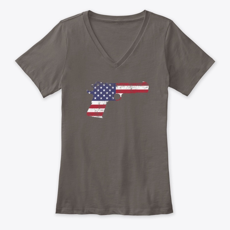 Patriotic American Flag 1911 Pistol Tee