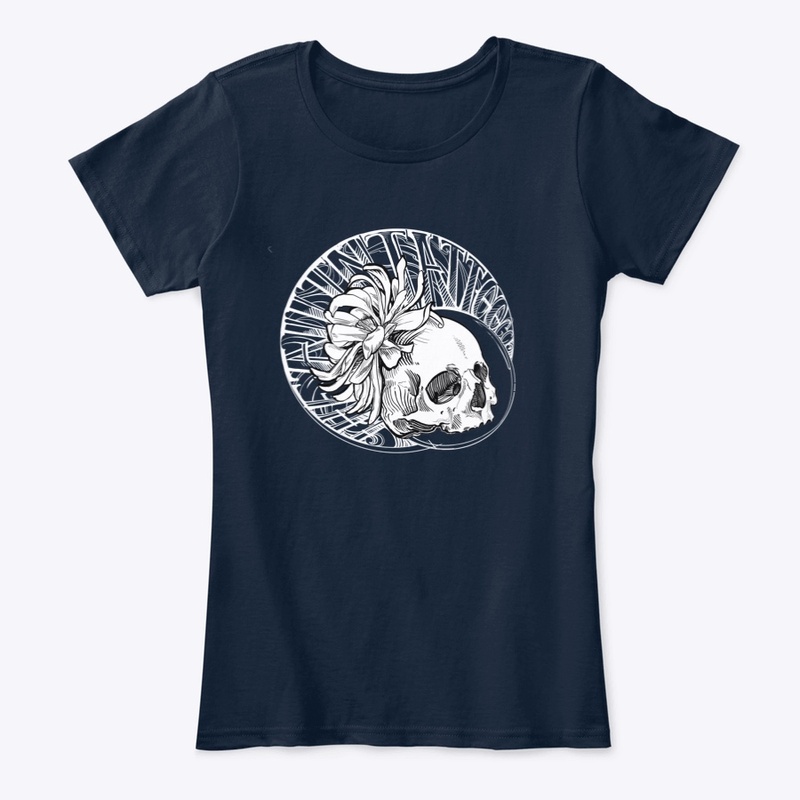 All in tattoo floral skull