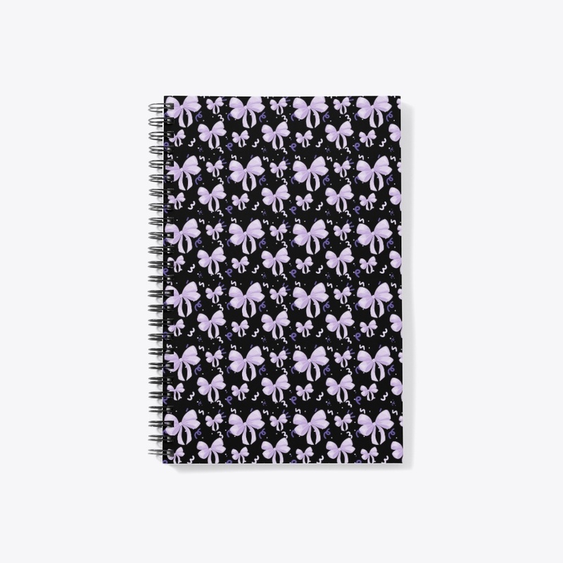 Purple bow notebook 