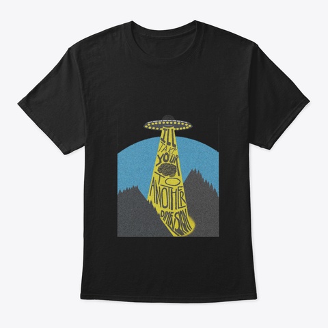 Space Ufo L3hbg Black T-Shirt Front