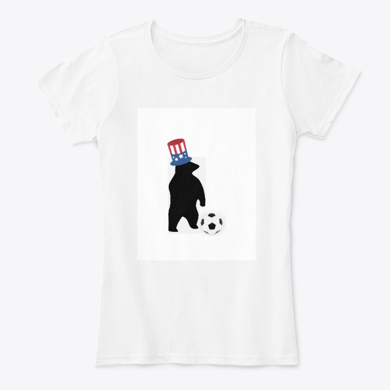  American flag football Tee w/ bear