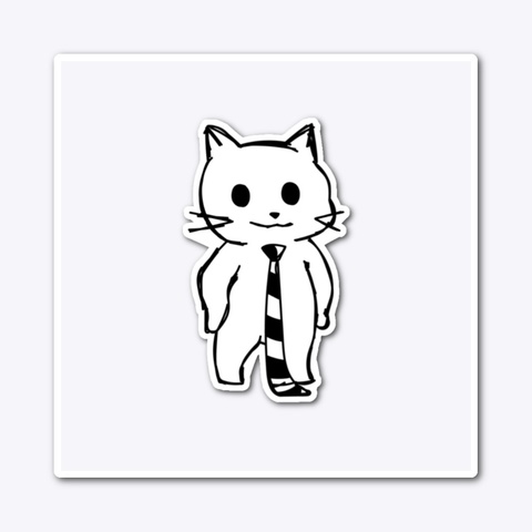 Tie Cat: Sticker  Standard áo T-Shirt Front