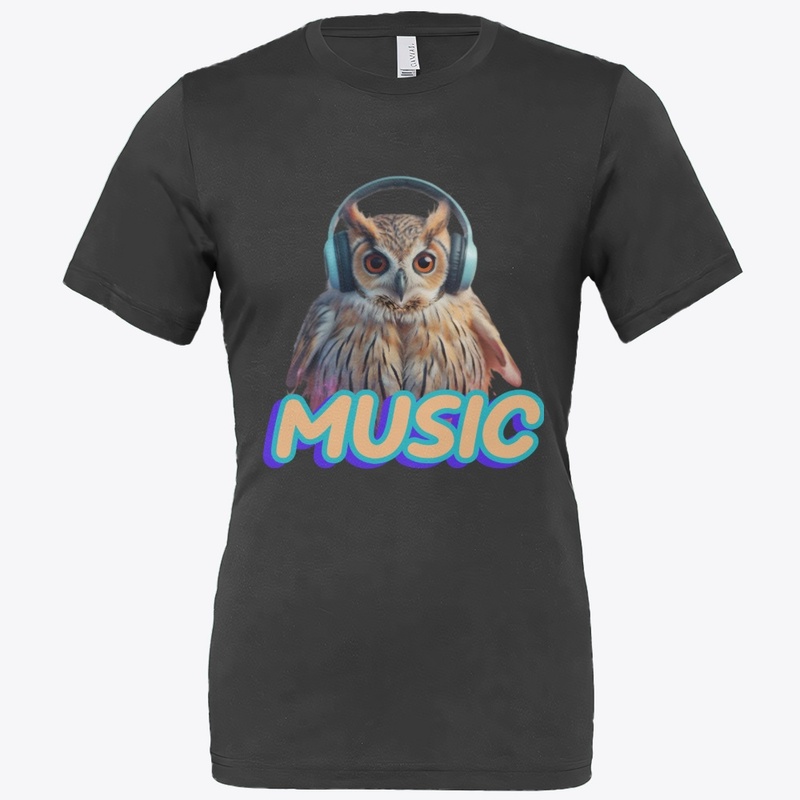 Hibou Listening to Music T-Shirt