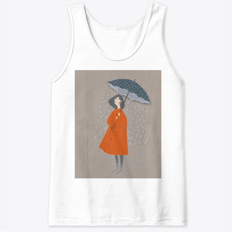 woman in the rain