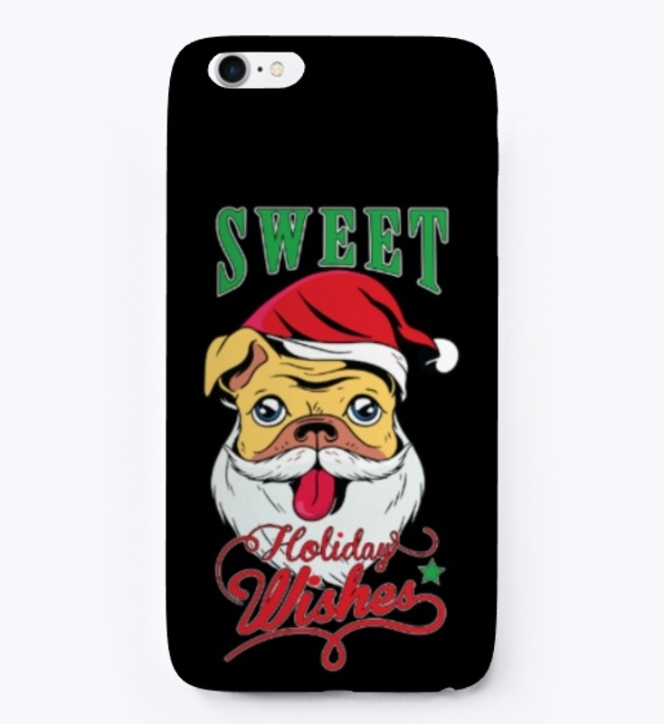 Merry Christmas Pug Sweet Holiday Wishes