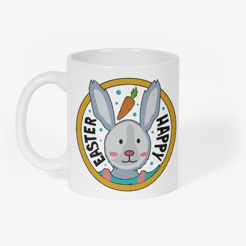 Happy Easter Bunny Circle