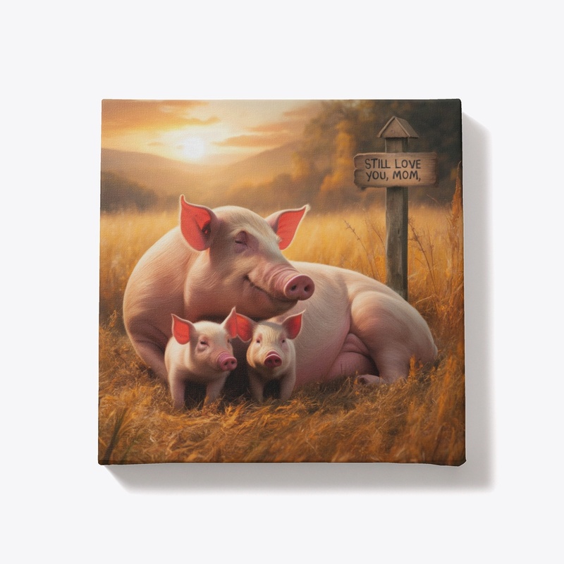 Still Love You, Mom - Pig Art