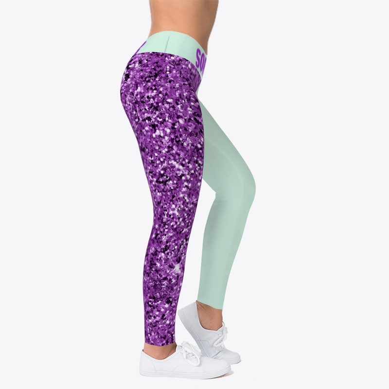 Green and Purple Soror Leggings 
