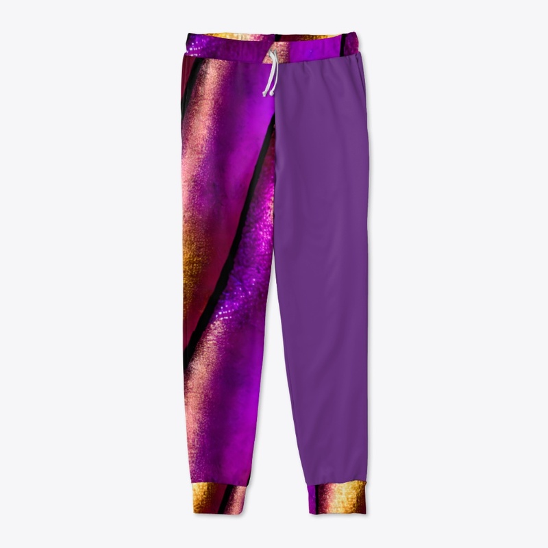 Abstract Purple and Gold Frat Design 