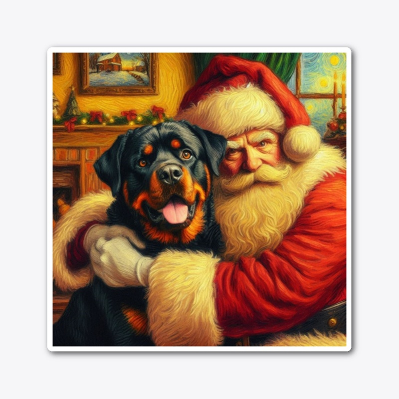Rottweiler & Santa