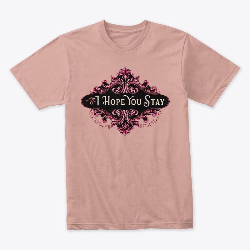 Hope You Stay tee in pink