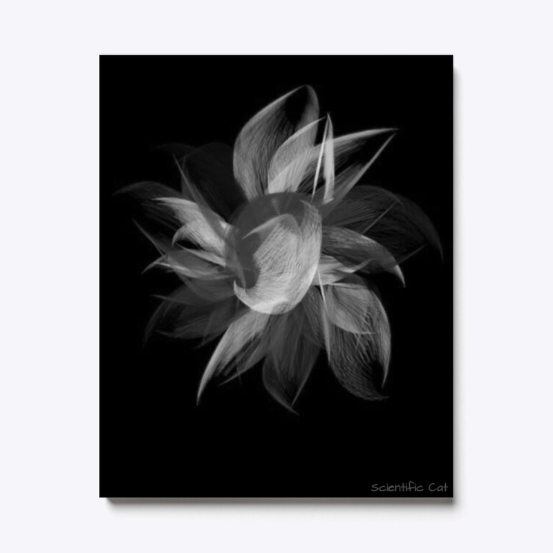 Canvas Print Black & White Sunflower