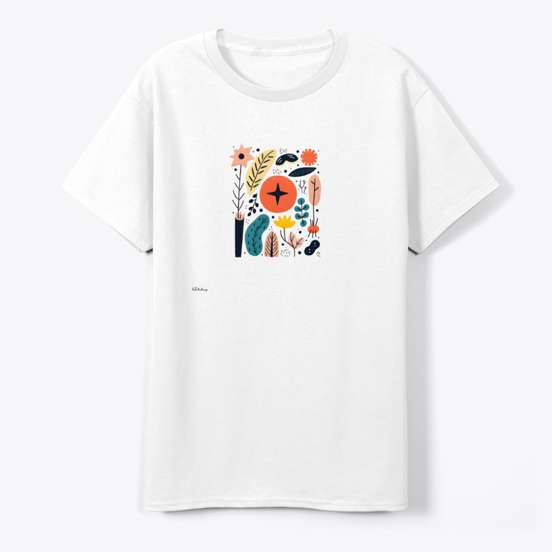Artistic, modern graphic T-shirt design