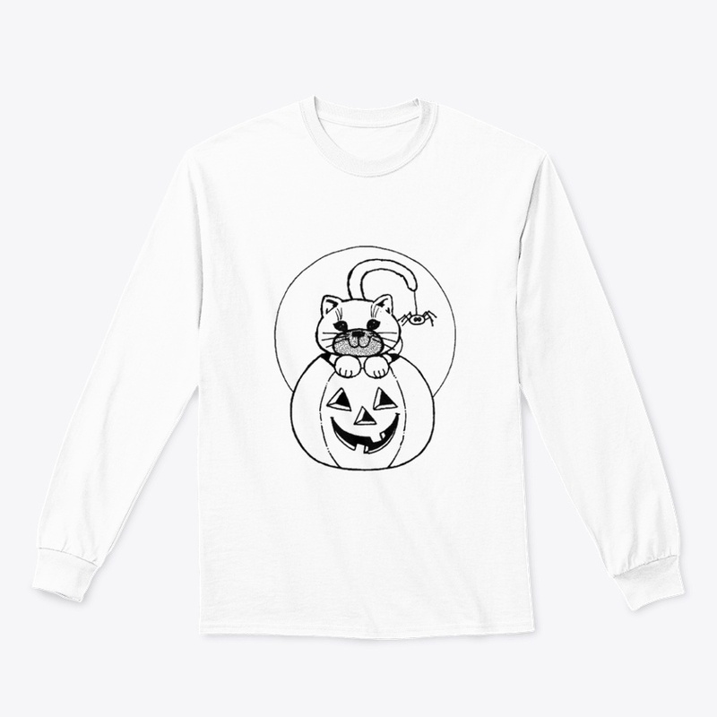 "Halloween Cat & Pumpkin Coloring Fun"