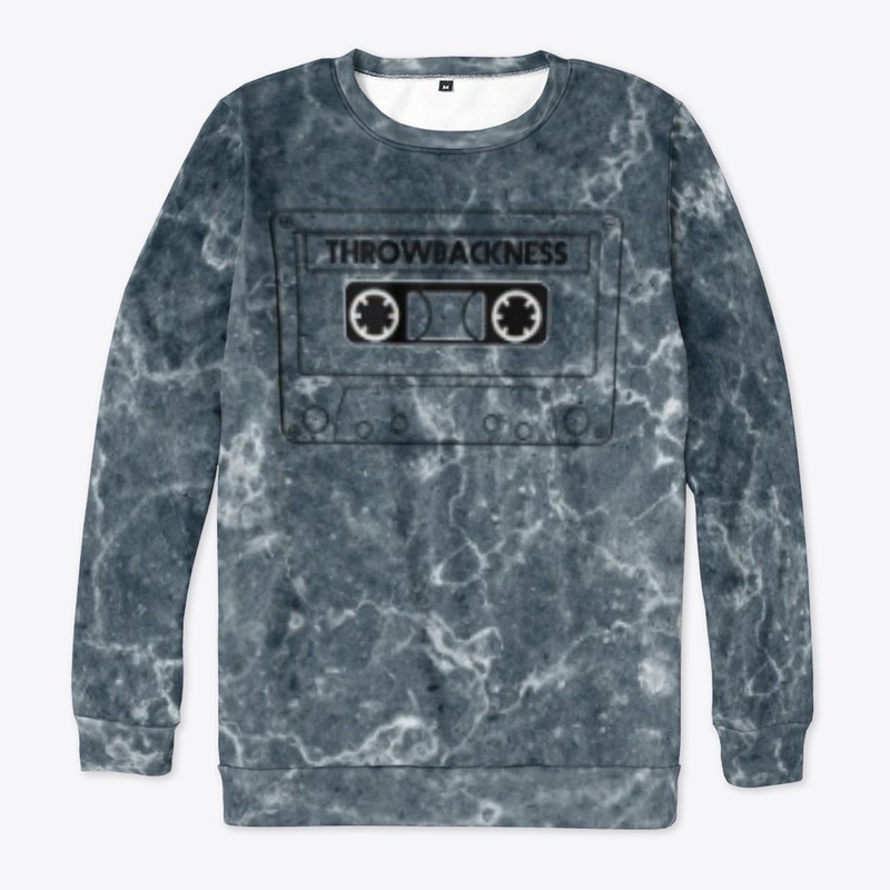 BLACK MARBLE THROWBACKNESS | WHITE LOGO