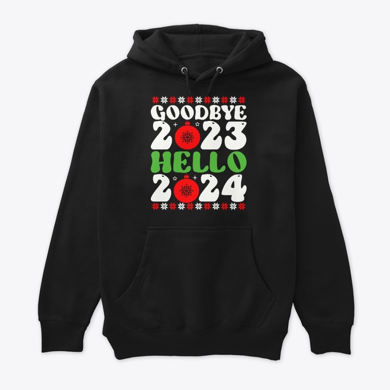 Goodbye 2023 Hello 2024 Christmas Shirt