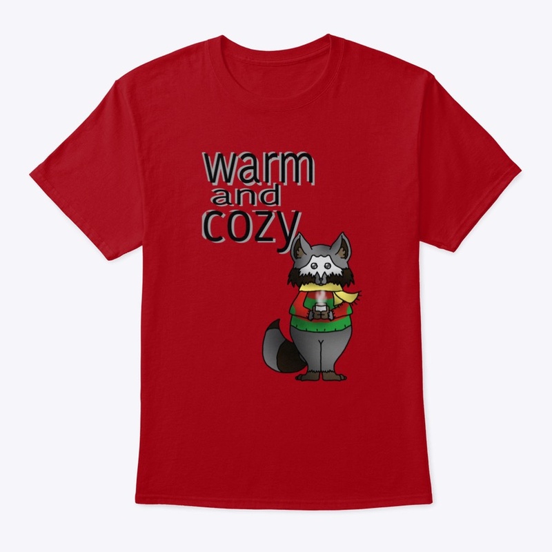 Warm and Cozy Winter Raccoon in Sweater