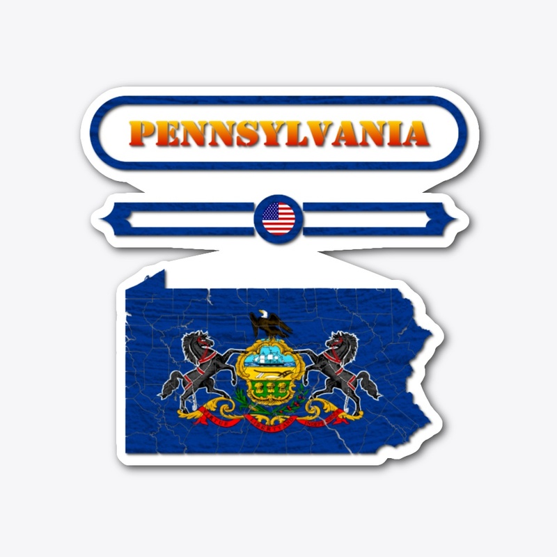 PENNSYLVANIA MAP, USA. SAMER BRASIL