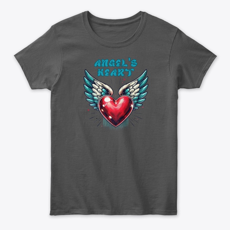 Angel's Heart with Radiant Wings
