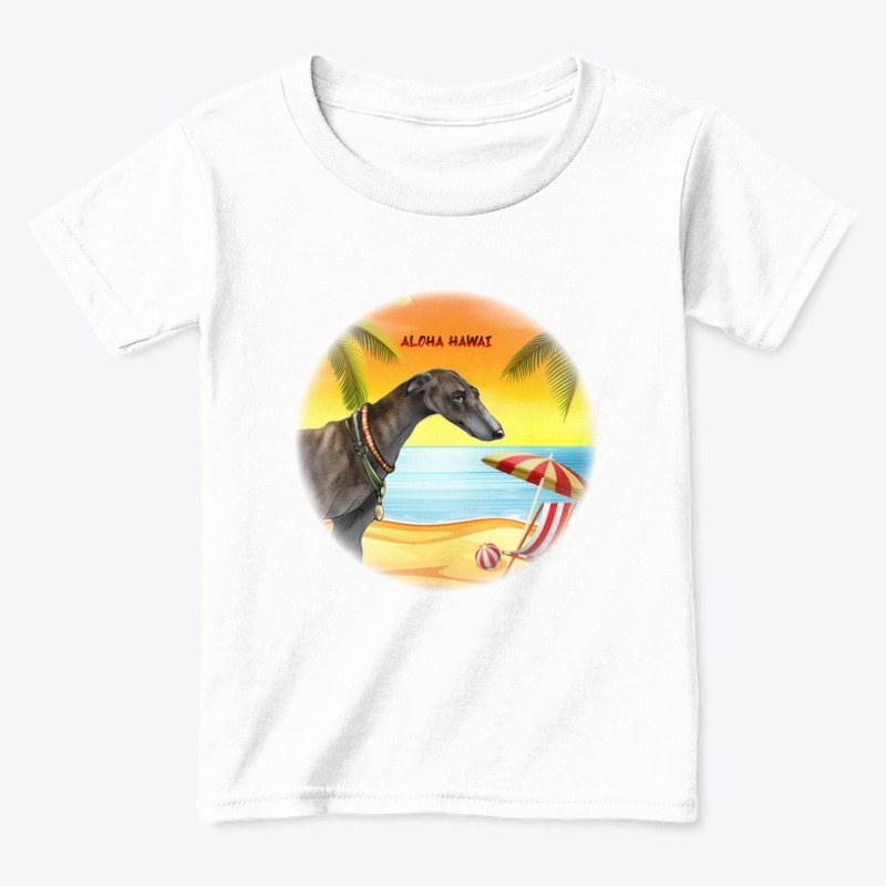 greyhound dog -summer hawai
