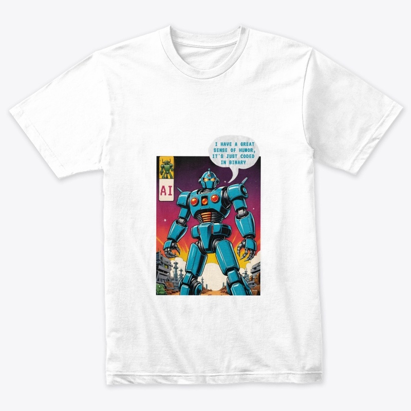 A Funny Giant Robot Comic Book Style 