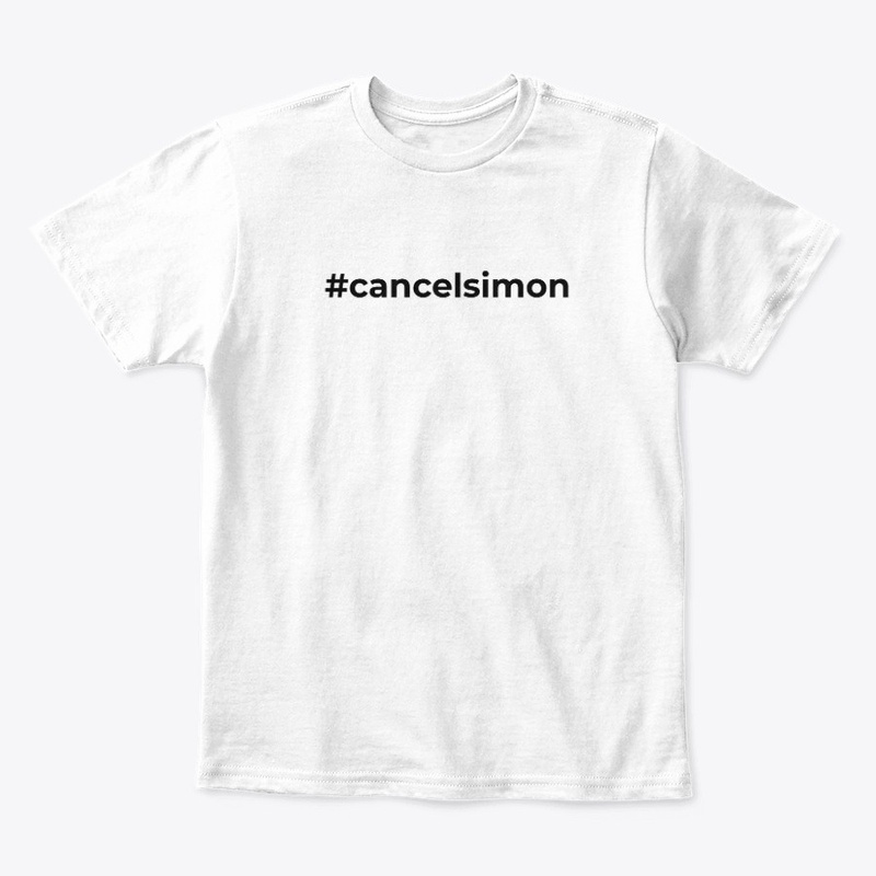 #cancelsimon - black on white