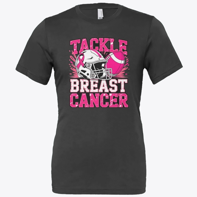 Tackle Breast Cancer T Shirt Pink Ribbon