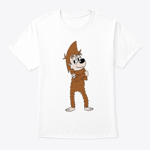 Gorillie Happy White Kaos Front