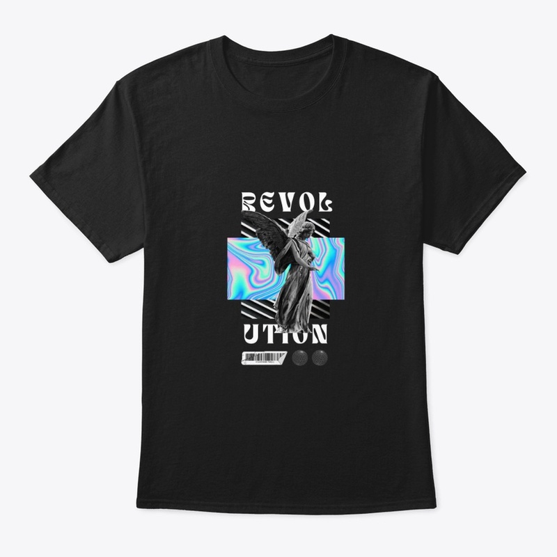 Black Hologram Angel T-Shirt