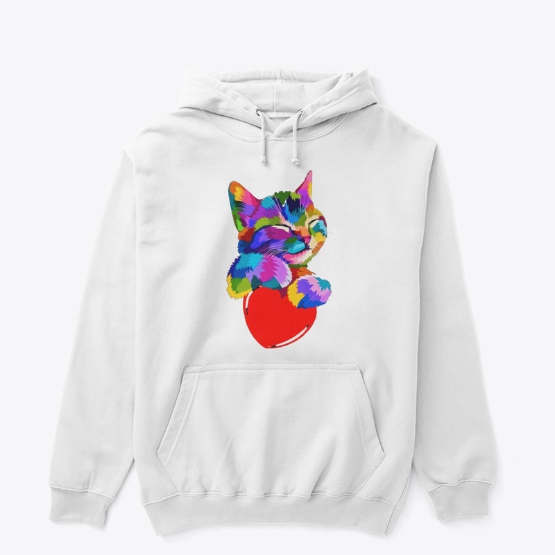 Cute Cat Gift for kitten lovers Colorful