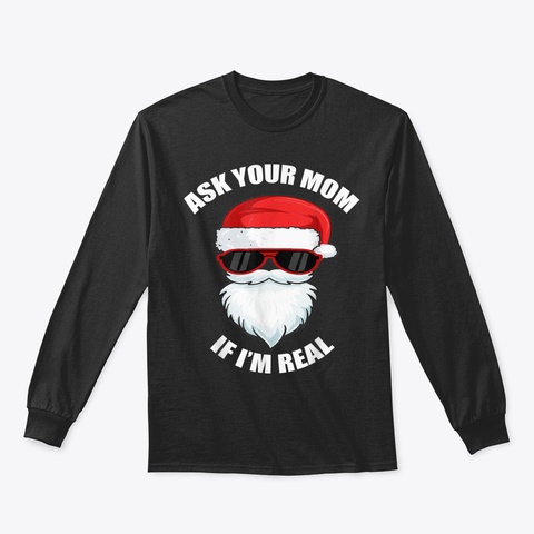 Funny Mom Believe Christmas Sweater Adul Black Kaos Front