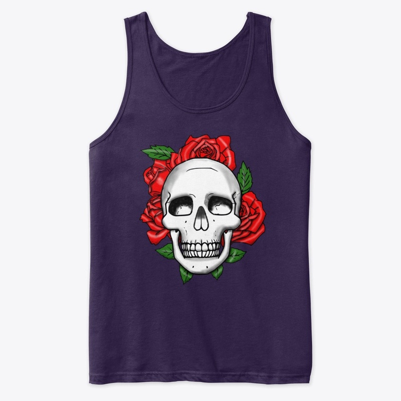 SKULL WITH ROSES