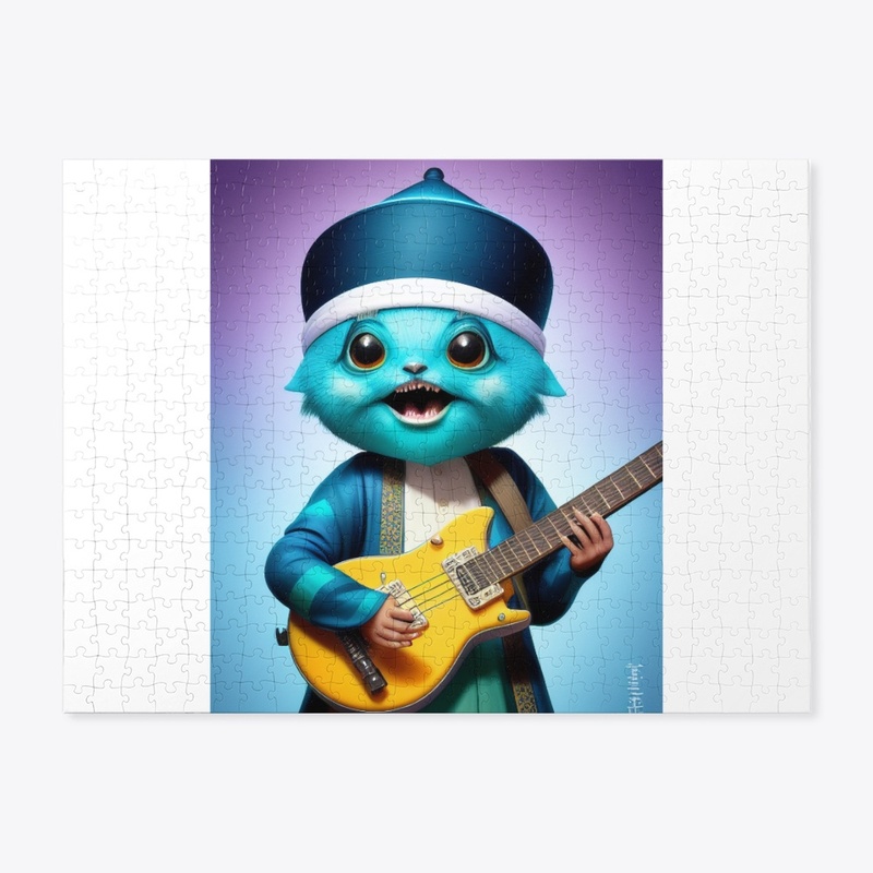 Cute Creature Jamming on Guitar