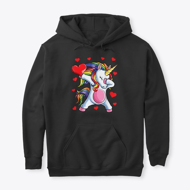 Dabbing Unicorn Valentines Day