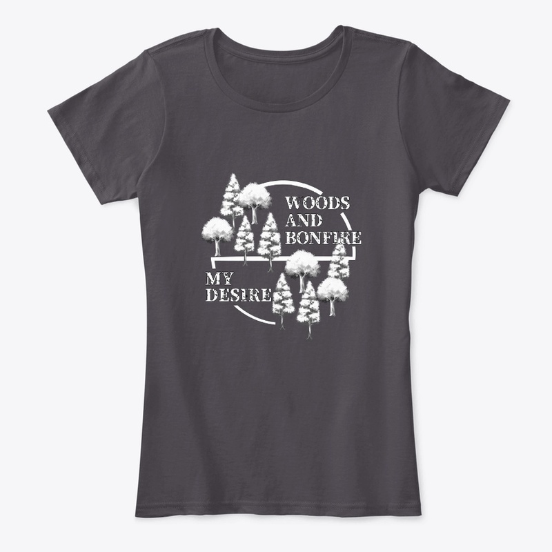 WOODS AND BONFIRE MY DESIRE - Tee-shirt 