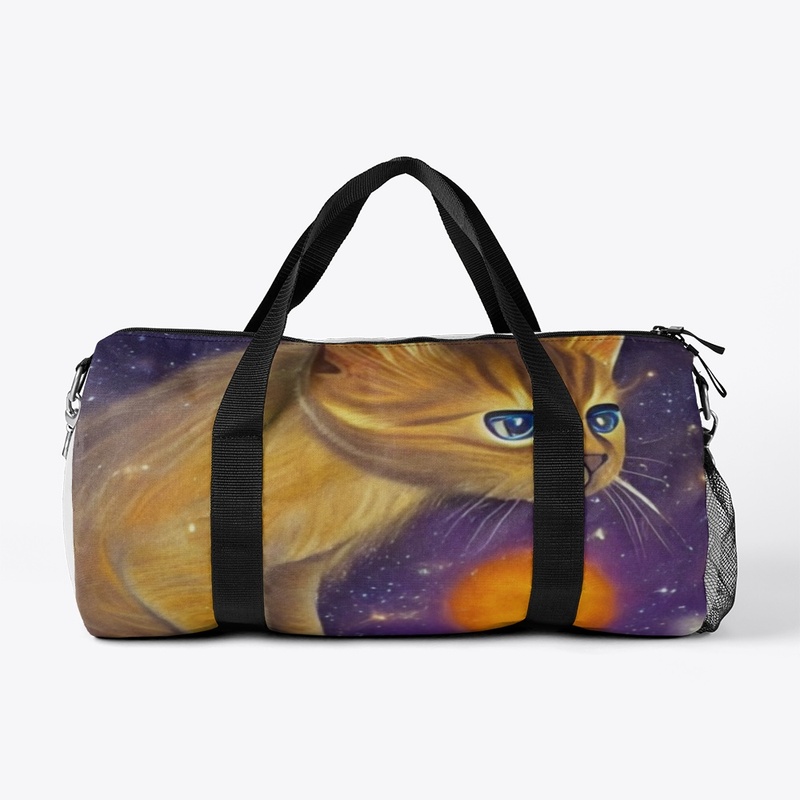 A funny cat in space
