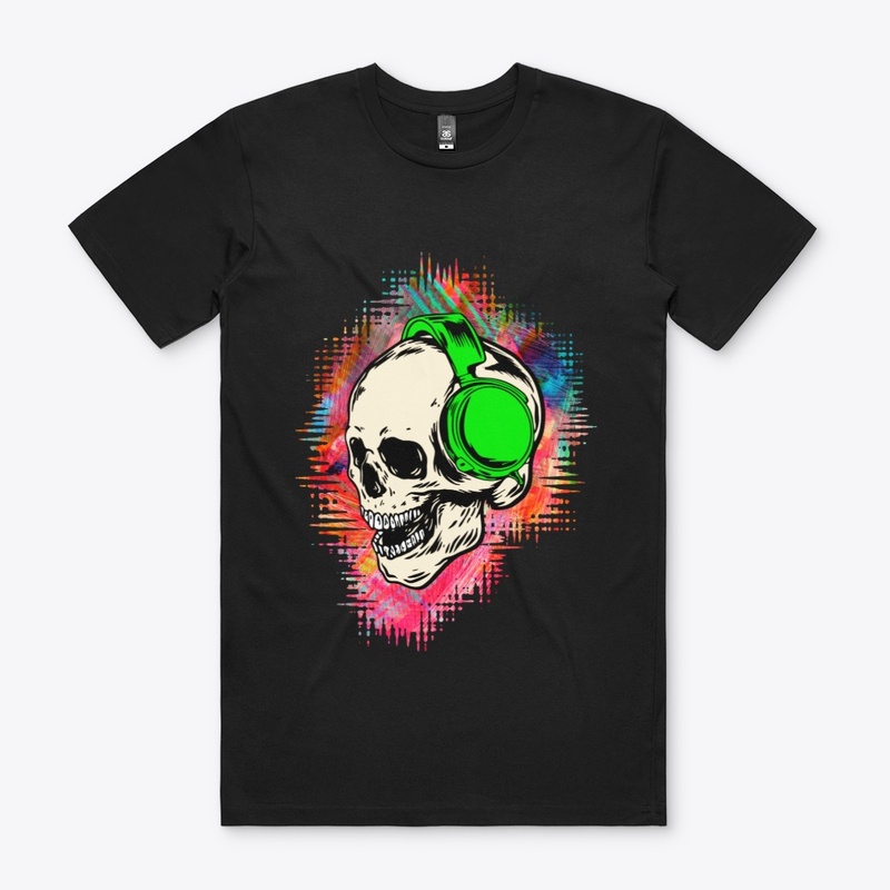 Skull listening music