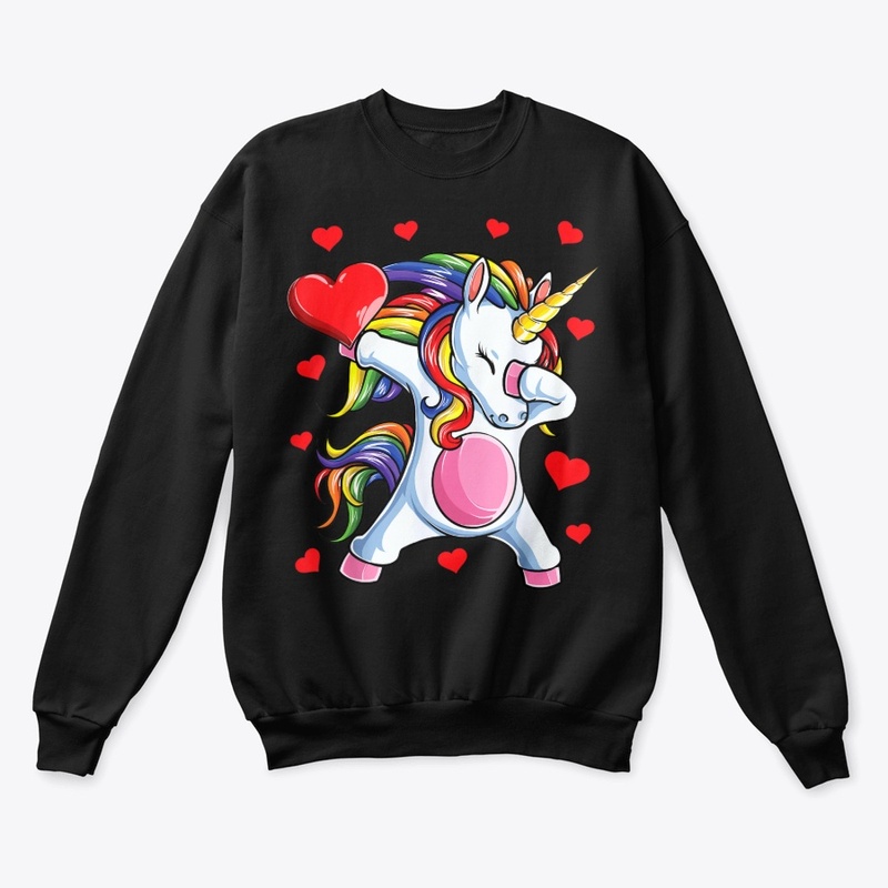 Dabbing Unicorn Valentines Day