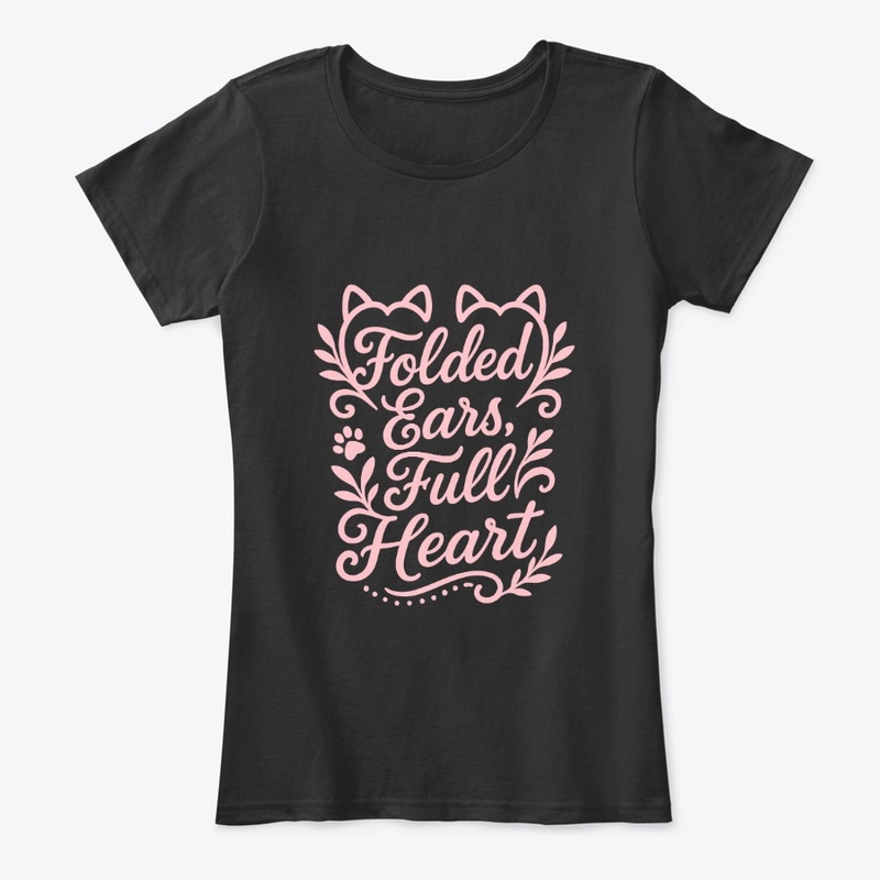 Folded Ears, Full Heart Scottish Cat Tee