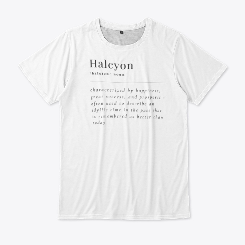 Word definition Halcyon white