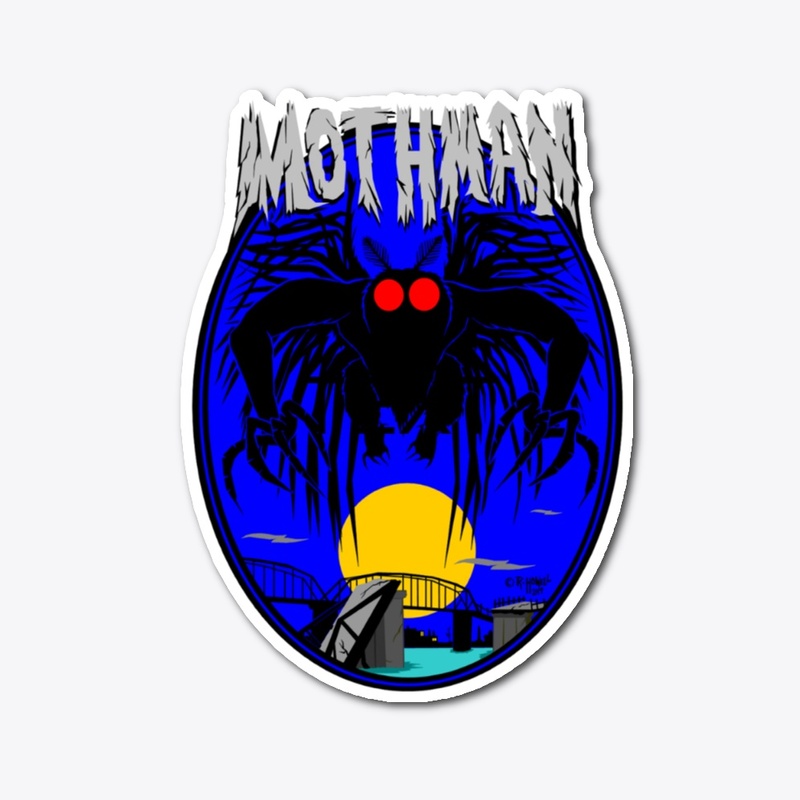 MOTHMAN die-cut sticker