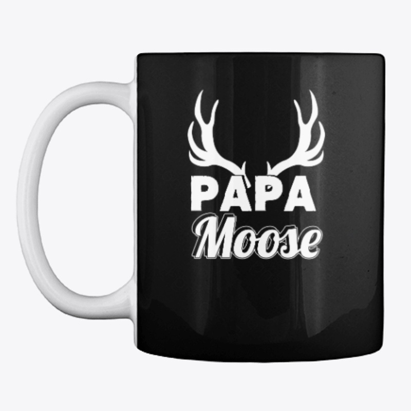 Papa Moose Deer Elk Hunter Father Shirt
