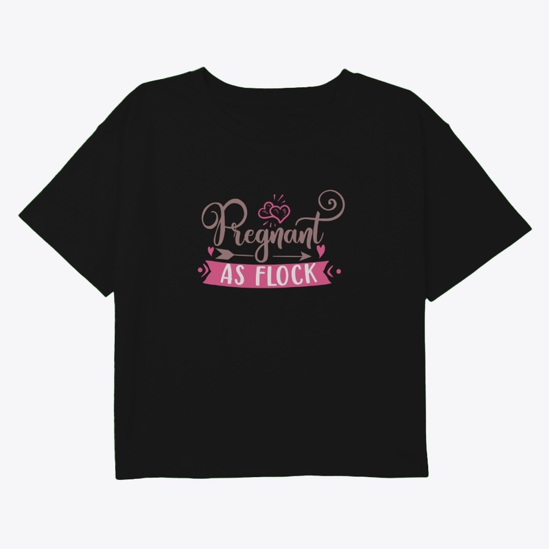 Pregnant As Flock Funny Flamingo T-Shirt