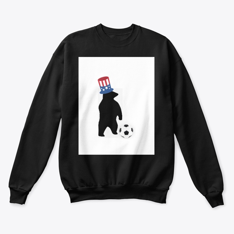  American flag football Tee w/ bear