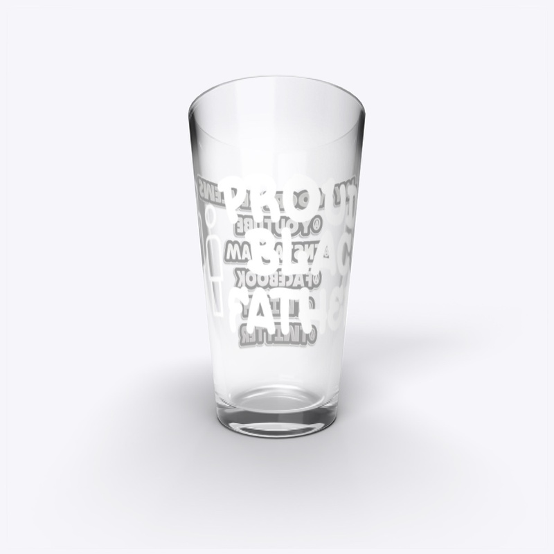 PROUD BLACK FATHER PINT GLASS