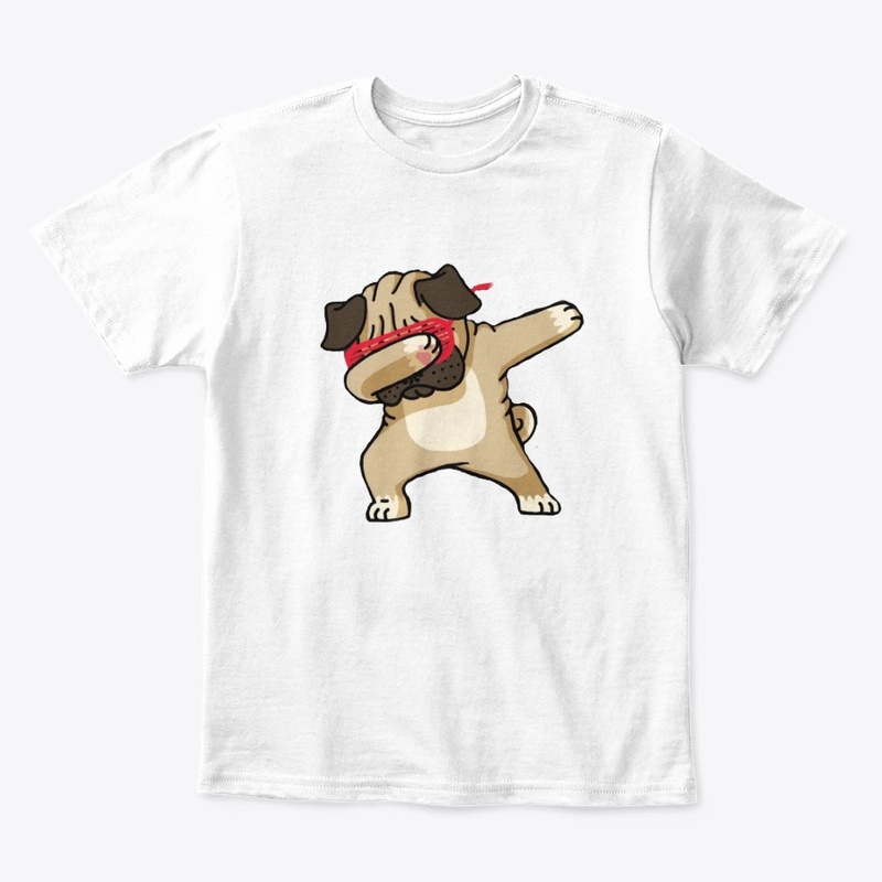 Dab,Dog,Tshirt, Pug, Puppy,Funny