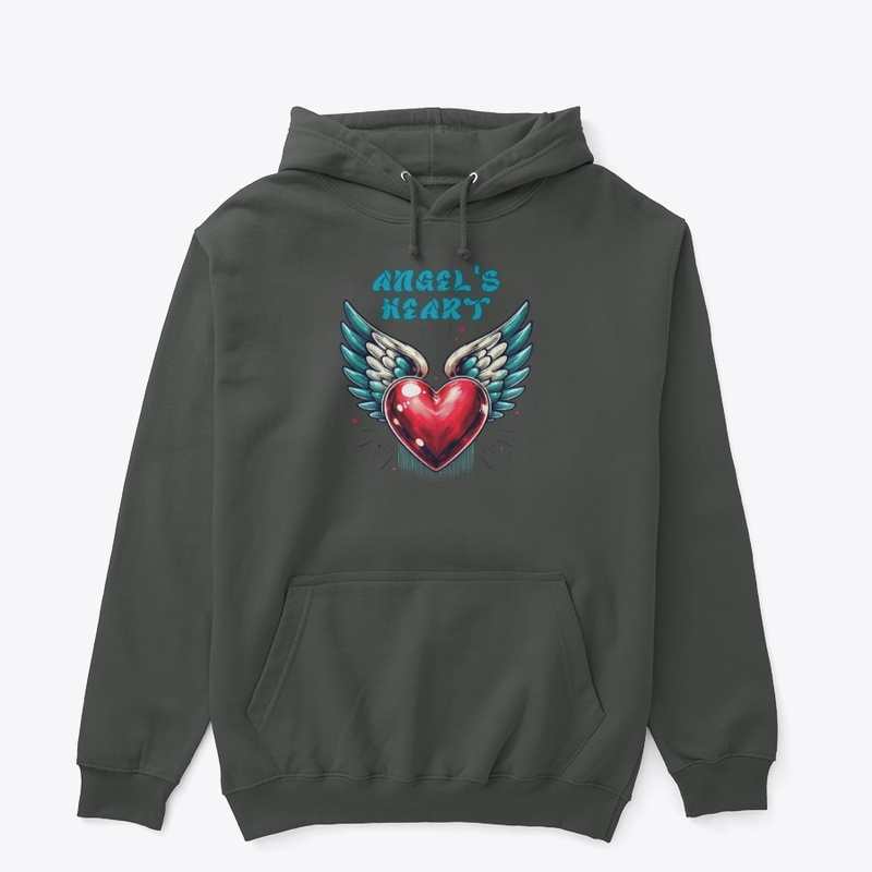 Angel's Heart with Radiant Wings